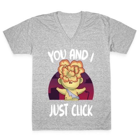 You and I Just Click V-Neck Tee Shirt