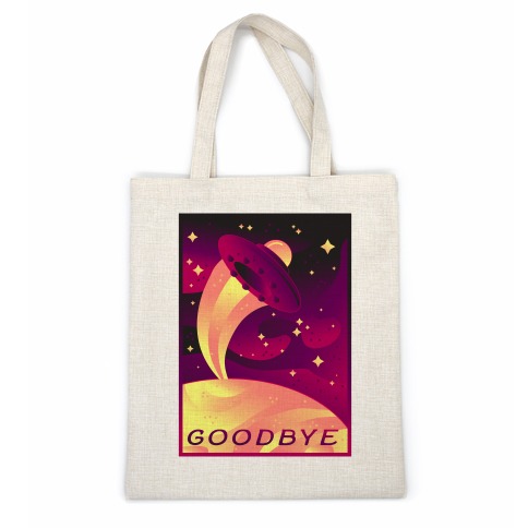 Goodbye Earth Travel Poster Casual Tote