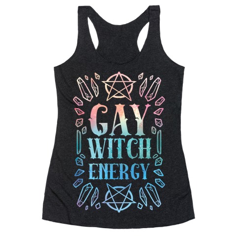 Gay Witch Energy Racerback Tank Top