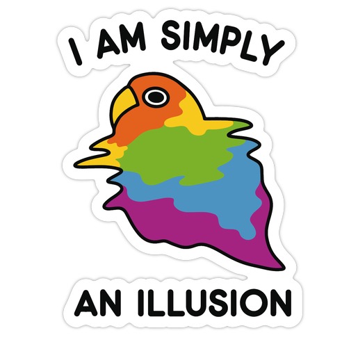 Bird Illusion Die Cut Sticker
