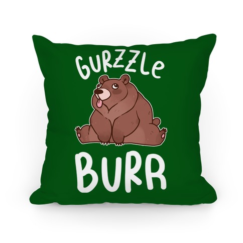 Gurzzle Burr derpy grizzly bear Pillow