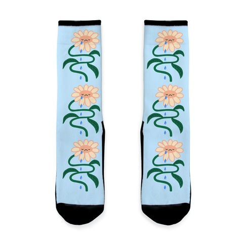 Sad Flower Shower Sock