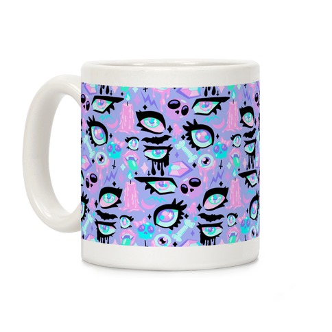 Pastel Goth Eyes Pattern Coffee Mug