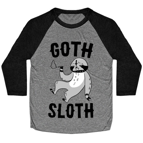 Goth Sloth Baseball Tee
