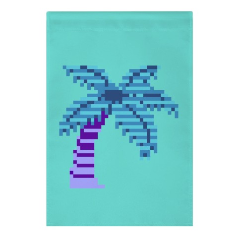 8-Bit Vaporwave Palm Tree Garden Flag