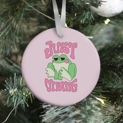 Just Vibing Groovy Frog Ornament