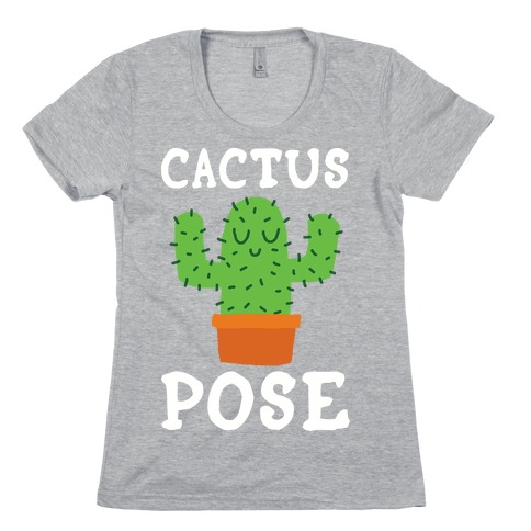 Cactus Pose Yoga Womens T-Shirt