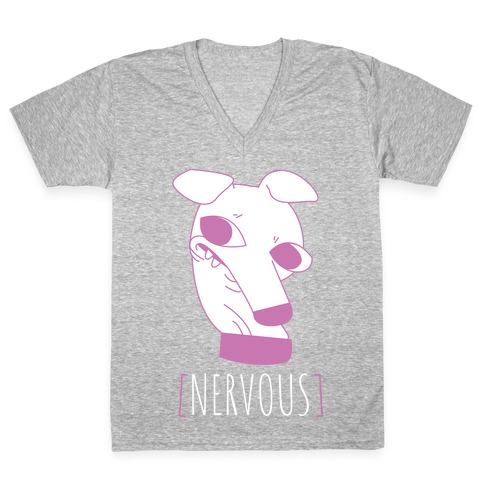Nervous Dog V-Neck Tee Shirt