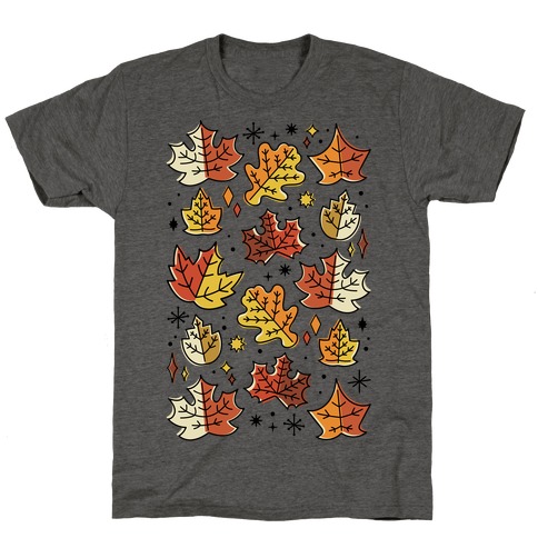 Mid Century Modern Fall Leaves T-Shirt