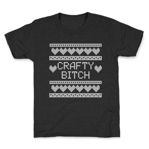 Crafty Bitch Knitting Pattern Kids T-Shirt