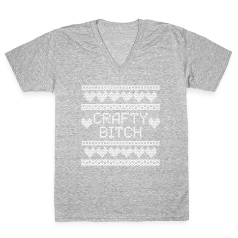 Crafty Bitch Knitting Pattern V-Neck Tee Shirt