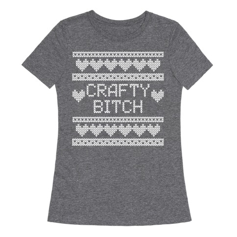 Crafty Bitch Knitting Pattern Womens T-Shirt