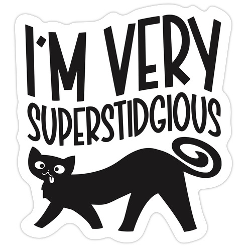 Superstidgious Derpy Cat Parody Die Cut Sticker