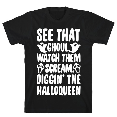 Halloween Dancing Queen Parody White Print T-Shirt