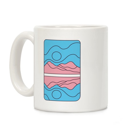 Groovy Pride Flag Landscapes: Trans Flag Coffee Mug