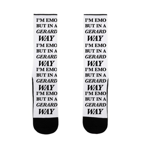 I'm Emo, But in a Gerard Way Sock