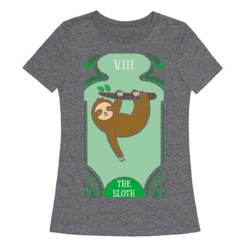 The Sloth Tarot Card (no outline) Womens T-Shirt
