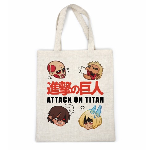 Attack On Titan Heads Casual Tote