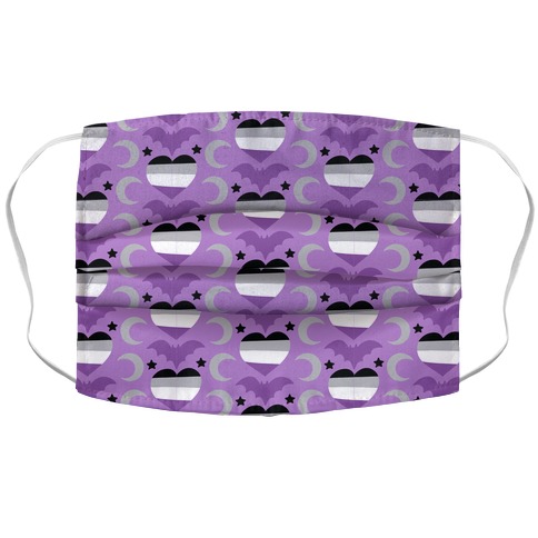 Spooky Asexual Pattern Accordion Face Mask