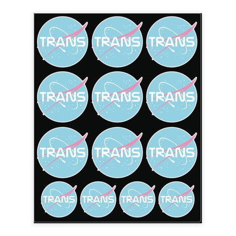 Trans Nasa Stickers and Decal Sheet