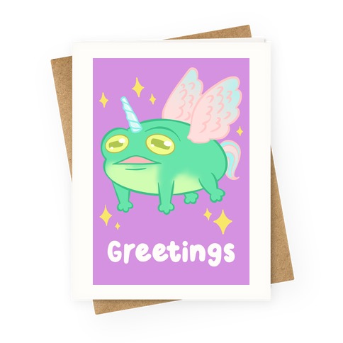 Frogasus Greeting Card