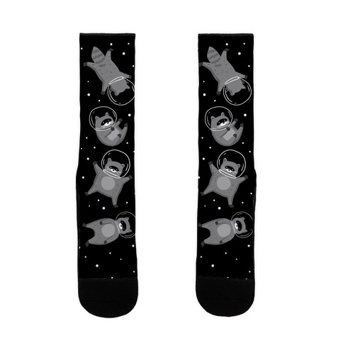 Raccoons In Space Sock