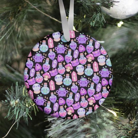 Kawaii Witchy Pattern Ornament