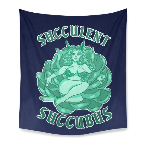 Succulent Succubus Dark Back Tapestry