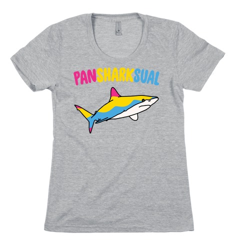 Pansharksual Pansexual Shark Parody Womens T-Shirt