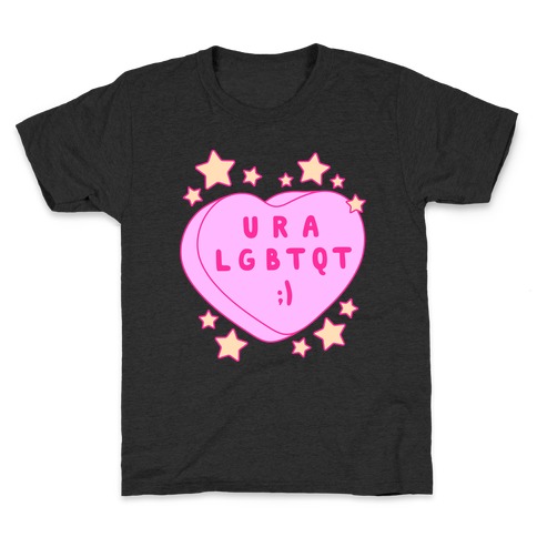 U R A LGBTQT Candy Heart Kids T-Shirt