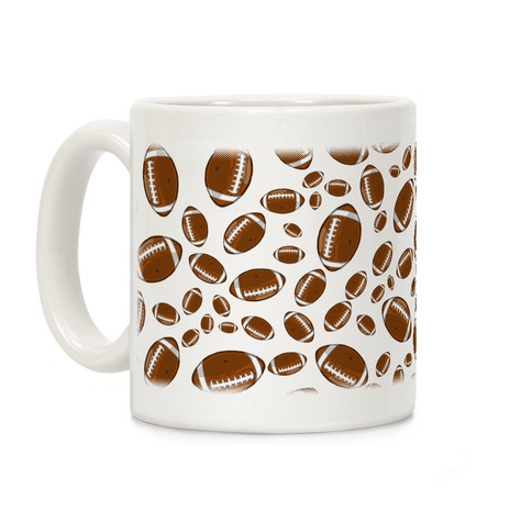 Footballs Pattern Coffee Mug