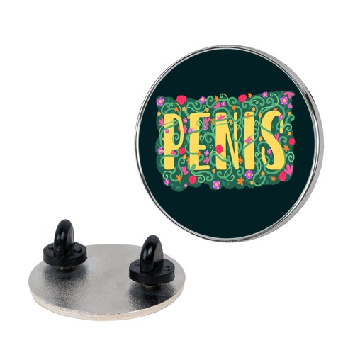 Hidden Penis Typography Pin
