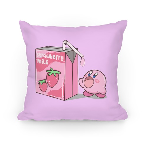 Strawberry Milk Kirby Parody Pillow