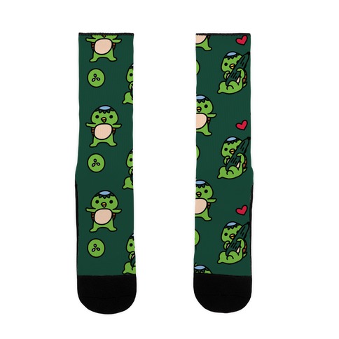 Kawaii Kappa Pattern Sock