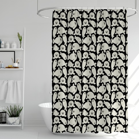 Baby Seals Pattern Study Shower Curtain, How To Seal Shower Curtain