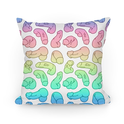 Pastel Penis Pattern Pillow