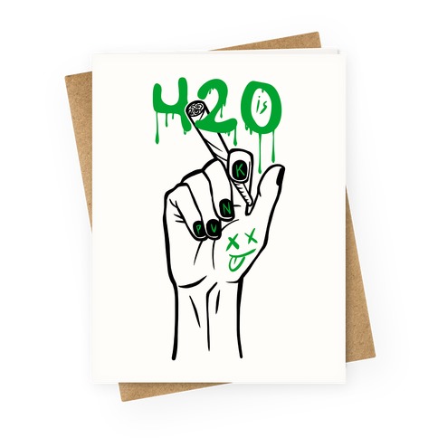 420 Is Punk Greeting Card