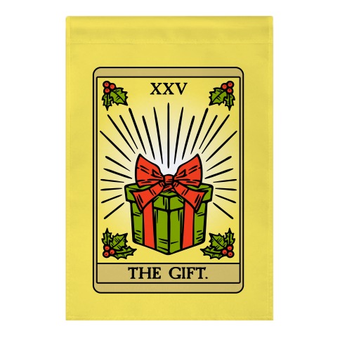 The Gift Tarot Card Holiday Gift Tags Garden Flag