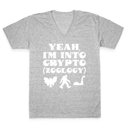 Yeah, I'm Into Crypto (zoology) V-Neck Tee Shirt