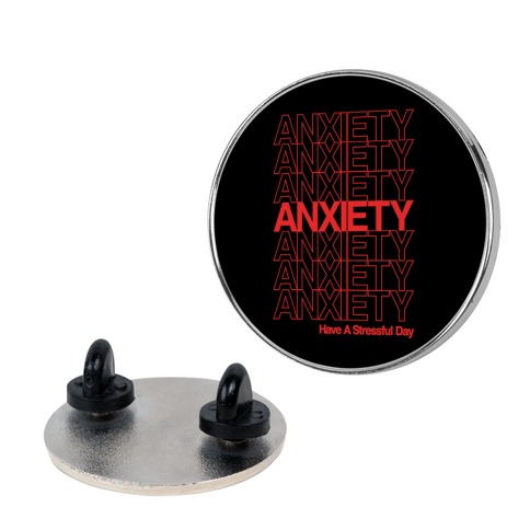 Anxiety Thank You Bag Parody Pin