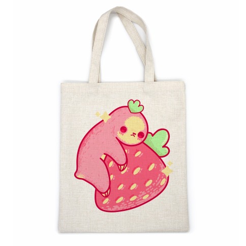 Strawberry Sloth Pattern Casual Tote