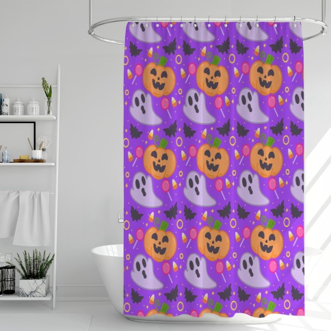 Halloween Fun Pattern Shower Curtain