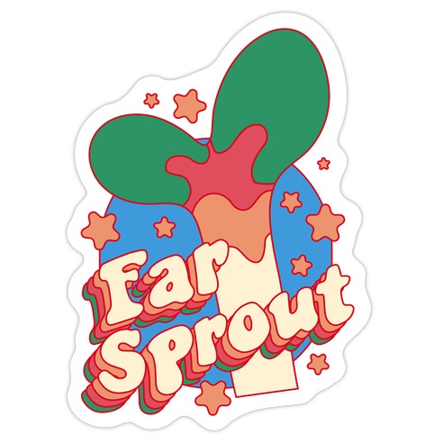 Far Sprout Groovy Plant Sprout Die Cut Sticker