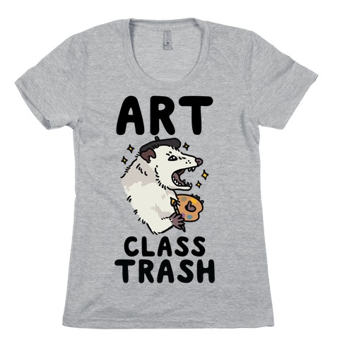 Art Class Trash Opossum Womens T-Shirt