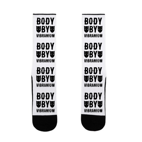 Body By Vibranium Parody Sock