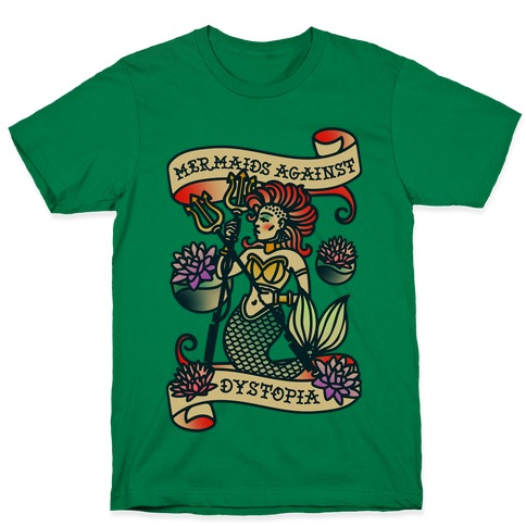 Mermaids Against Dystopia Solar Punk T-Shirt