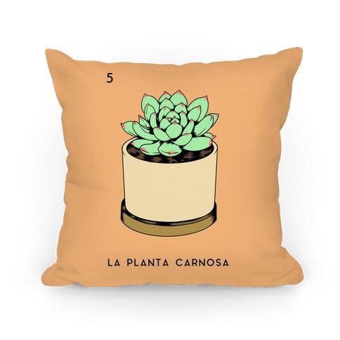 La Planta Carnosa Succulent Loteria Pillow