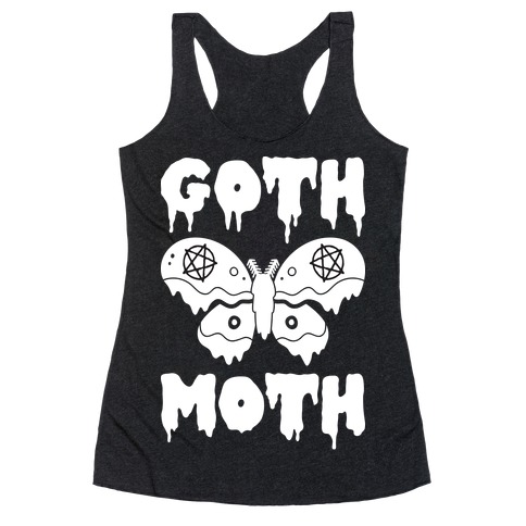 Goth Moth Racerback Tank Top