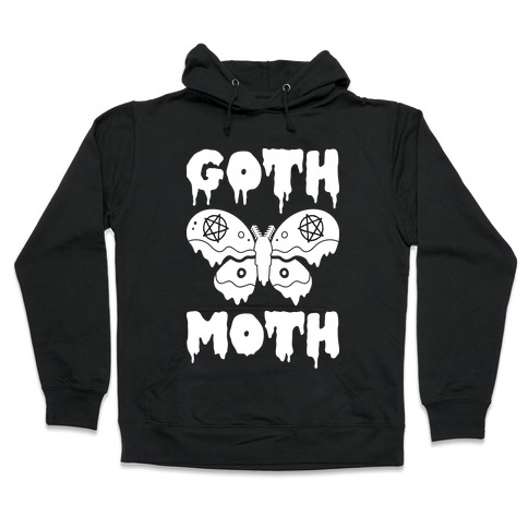 Goth Moth Hooded Sweatshirt
