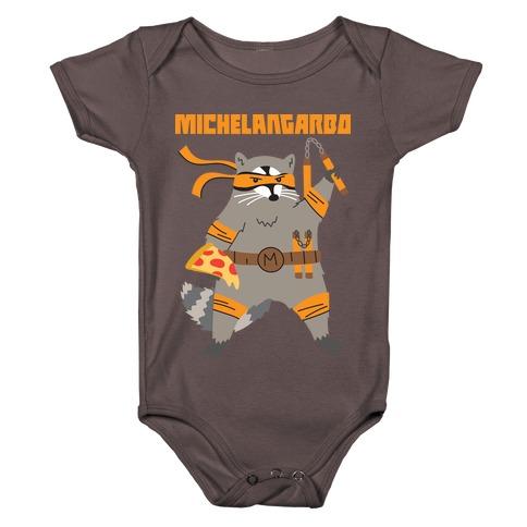 Michelangarbo (Michelangelo Raccoon) Baby One-Piece